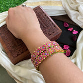 Kada Kundan Bangle -Pink Lavender Bangle-G4809